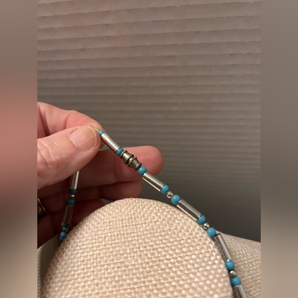 Vintage Brown Orange Shell Beaded Necklace mixed materials shell wooden chunky - Picture 5 of 6